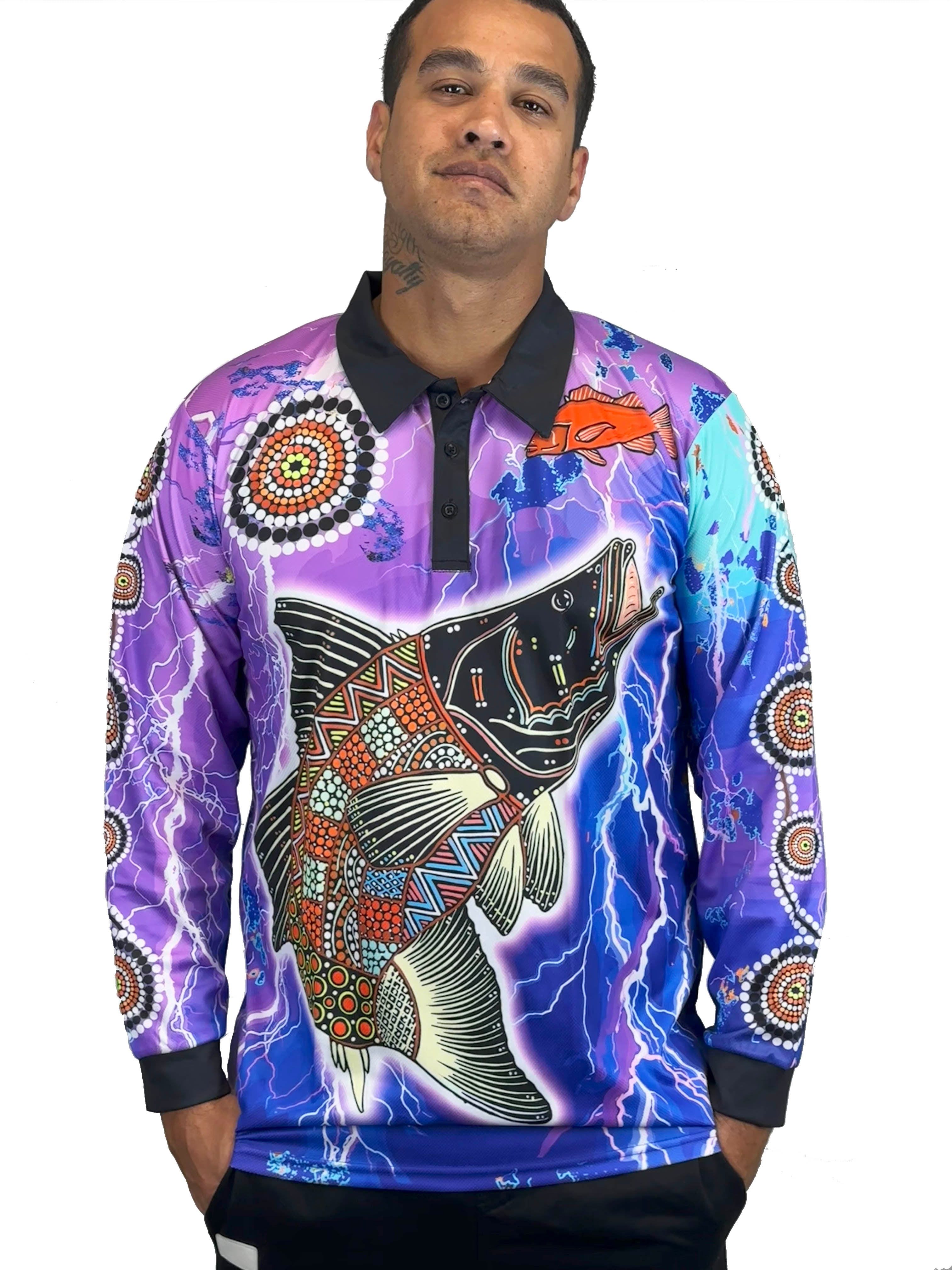 Barramundi Lightning - Long Sleeve Fishing Shirt (UPF50+)