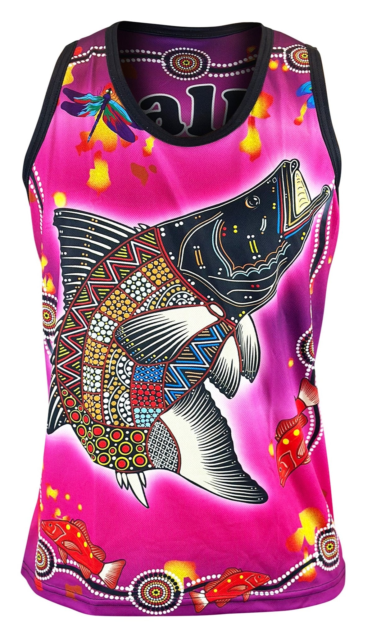 Barramundi Pink Saltwater - Singlet (UPF50+)