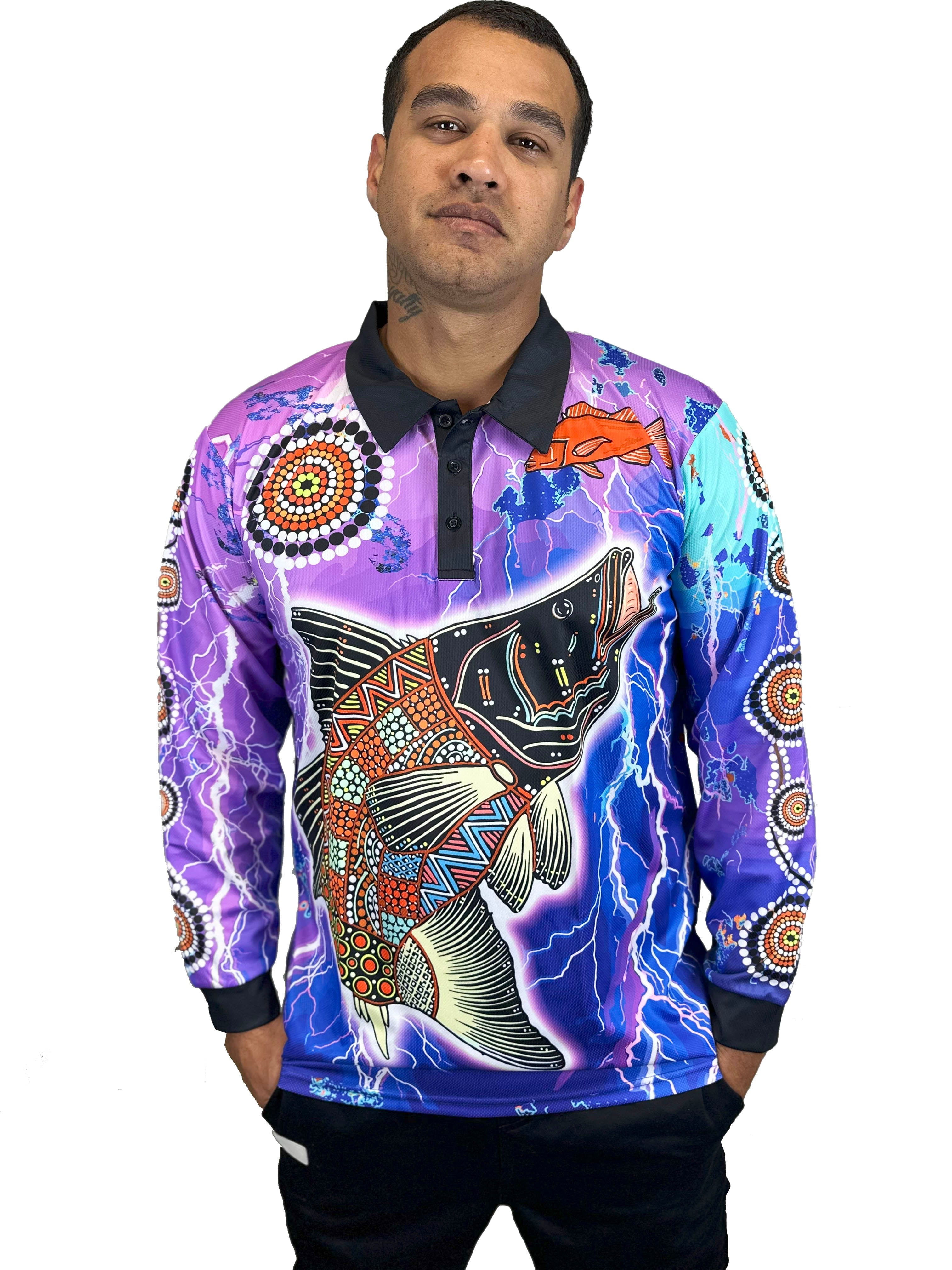 Barramundi Lightning - Long Sleeve Fishing Shirt (UPF50+)
