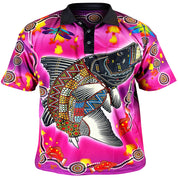 Barramundi Pink - Short Sleeve Polo (UPF50+)