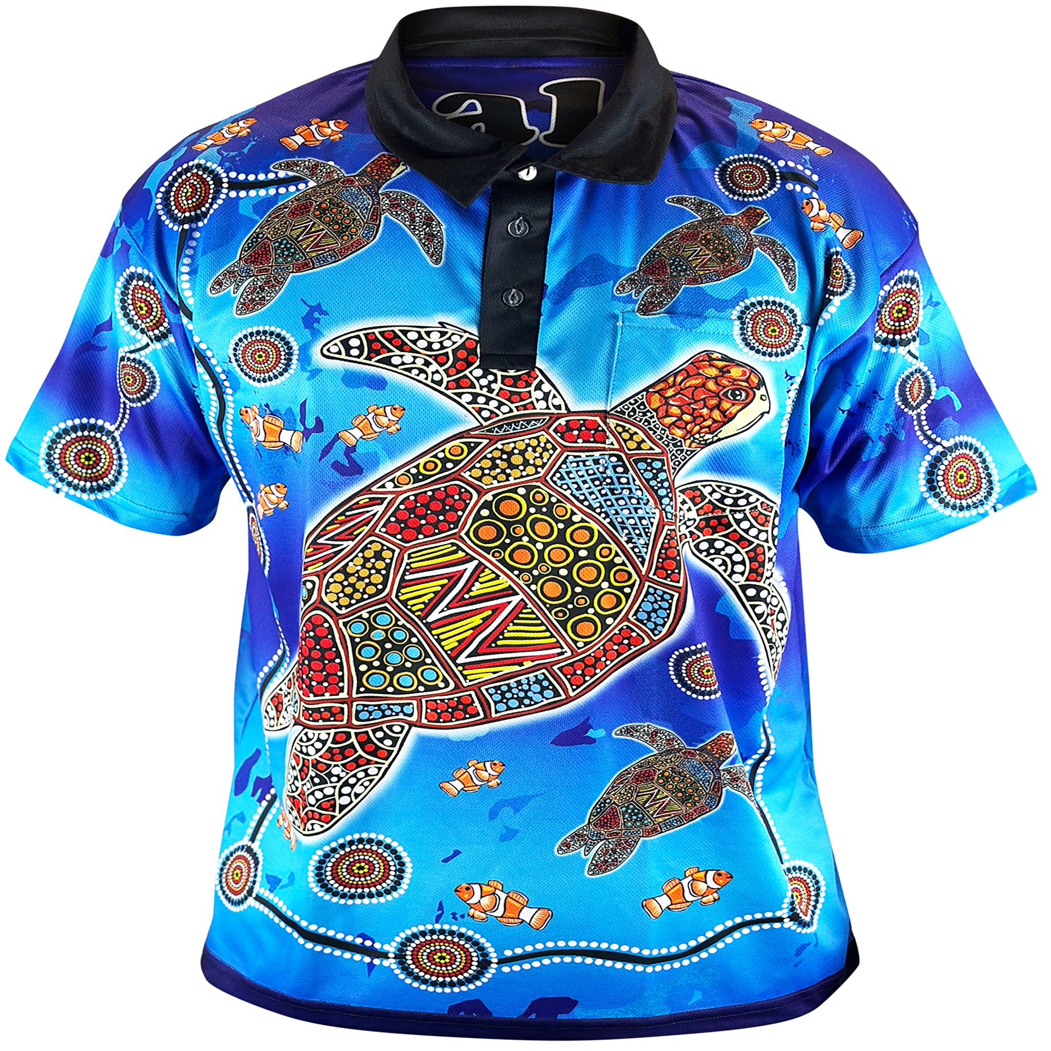 Green Sea Turtle - Short Sleeve Polo (UPF50+)