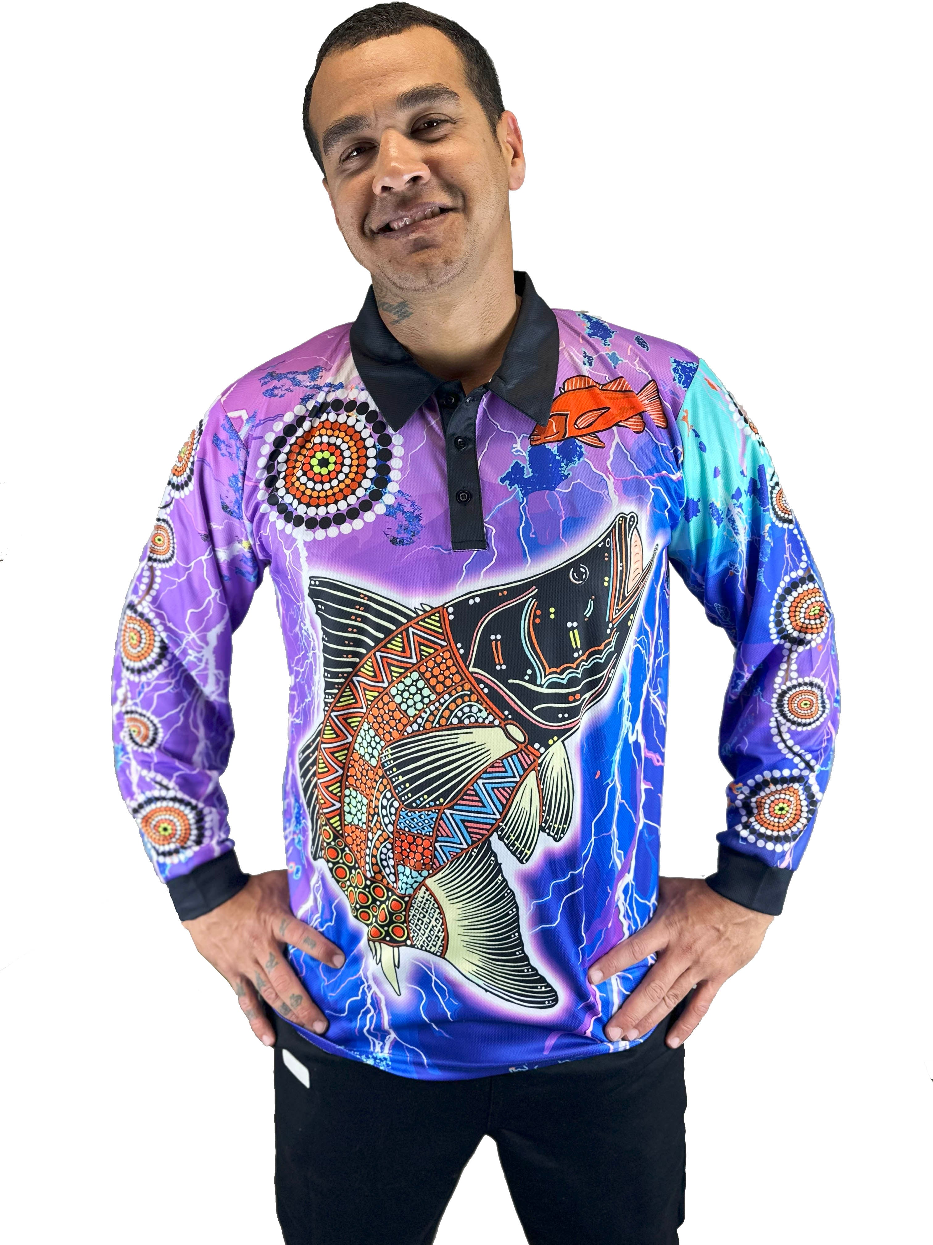 Barramundi Lightning - Long Sleeve Fishing Shirt (UPF50+)