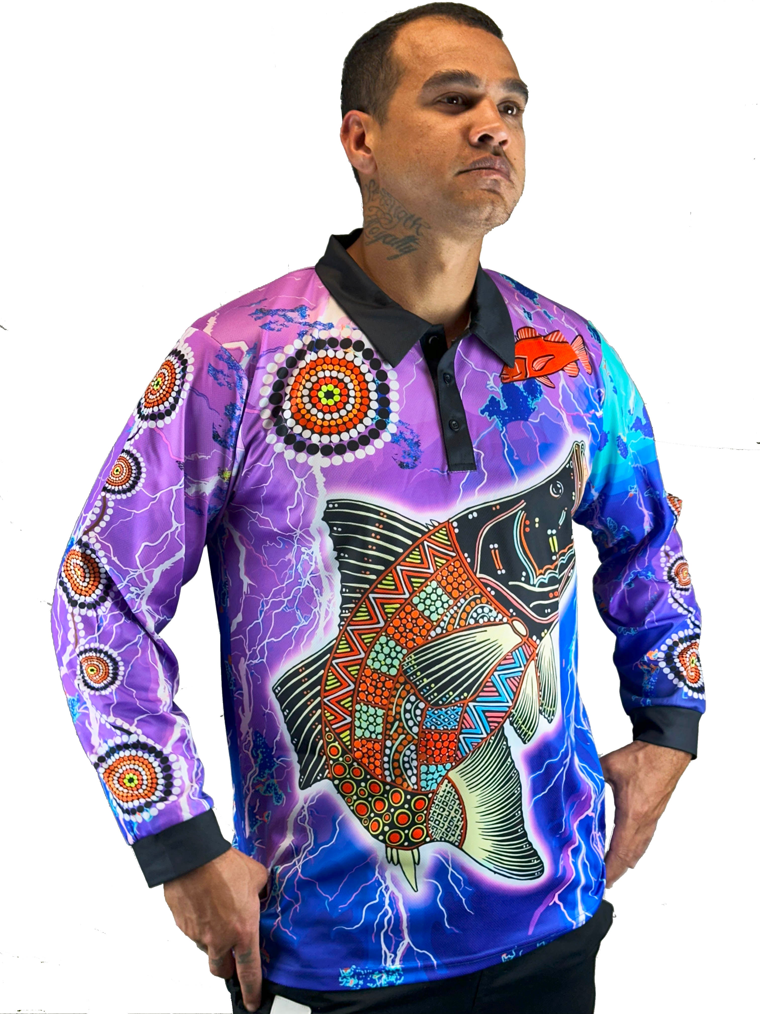 Barramundi Lightning - Long Sleeve Fishing Shirt (UPF50+)