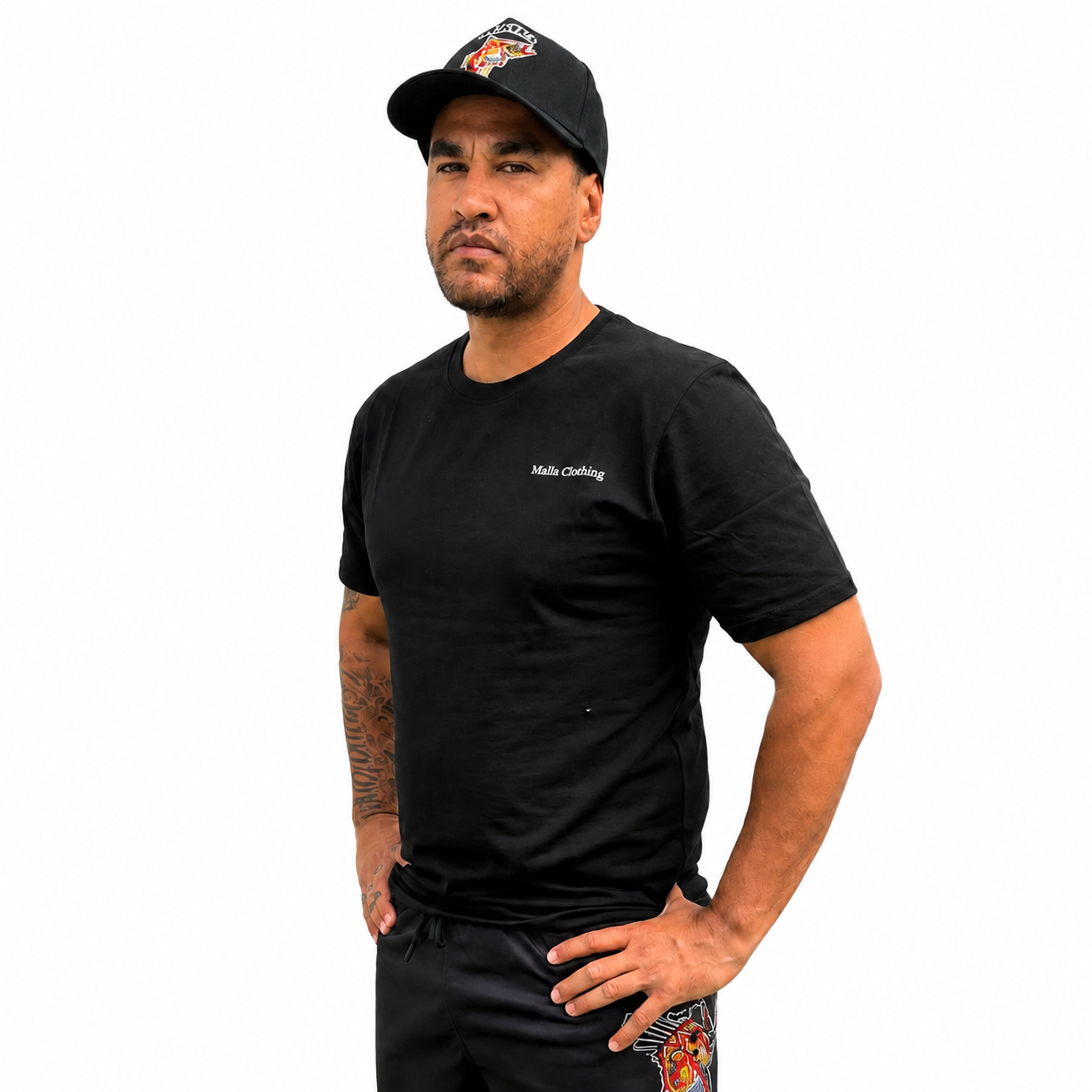 Barramundi Black Canvas – Limited Edition Indigenous Longline T-Shirt