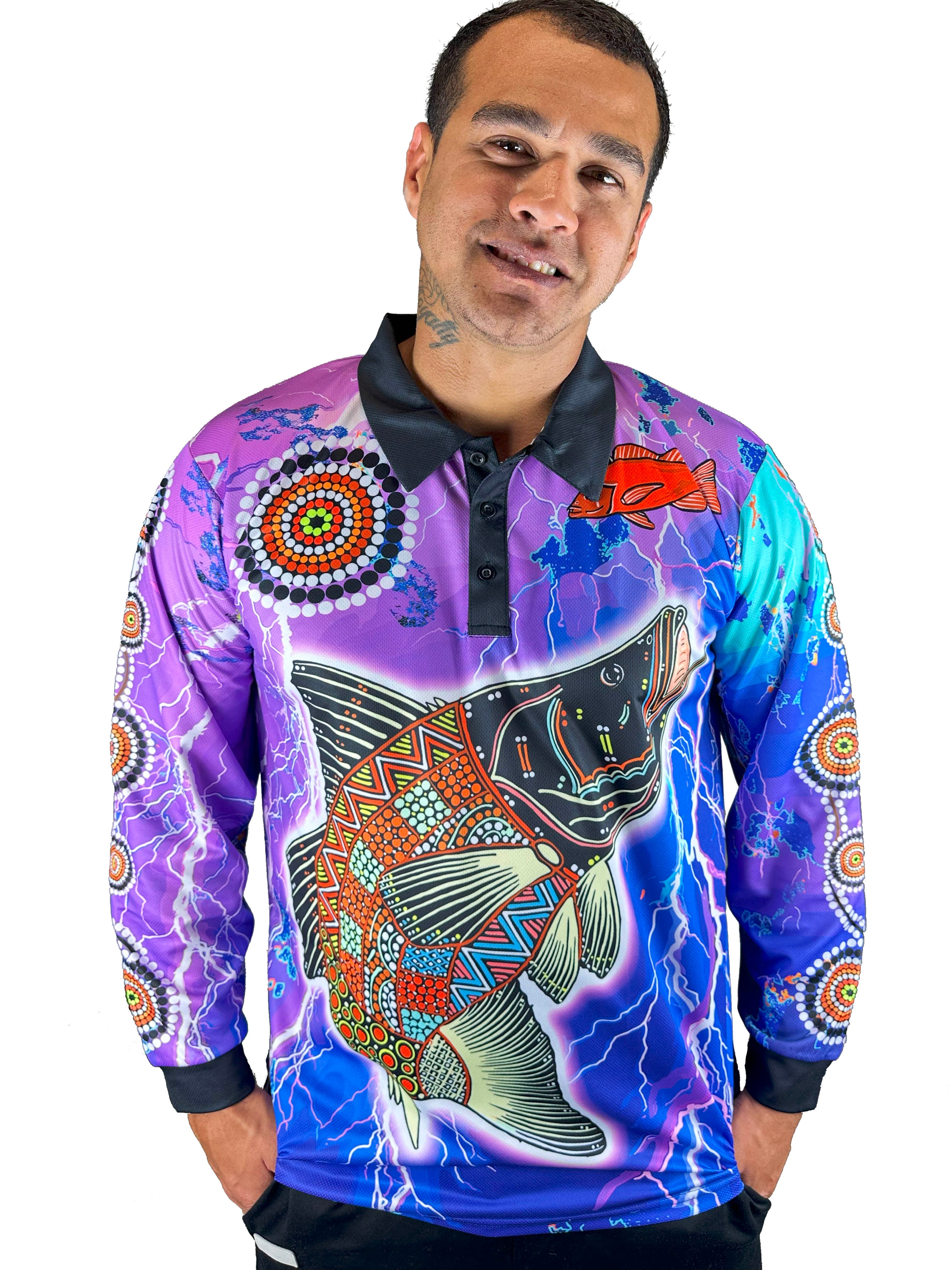 Barramundi Lightning - Long Sleeve Fishing Shirt (UPF50+)