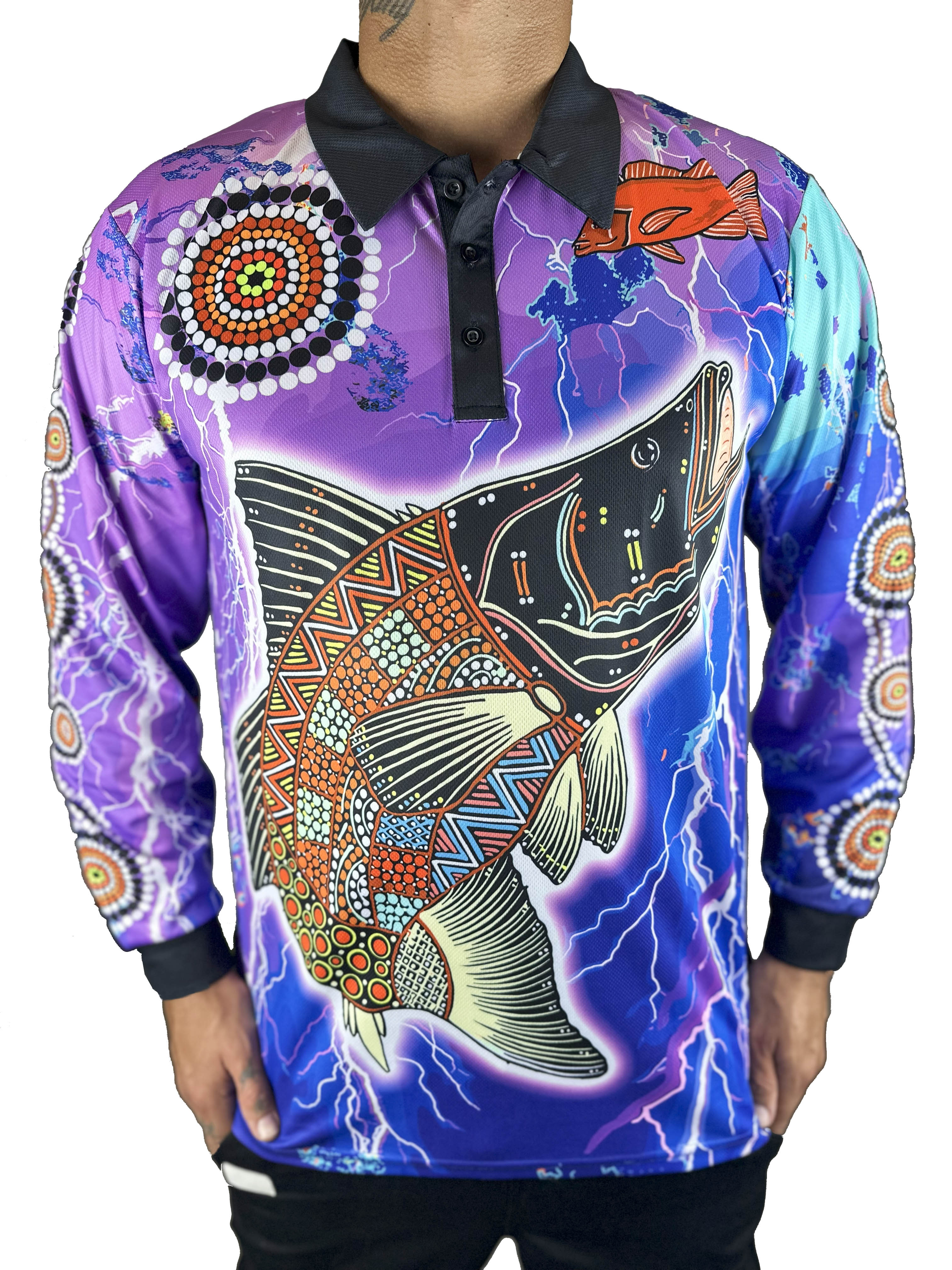 Barramundi Lightning - Long Sleeve Fishing Shirt (UPF50+)