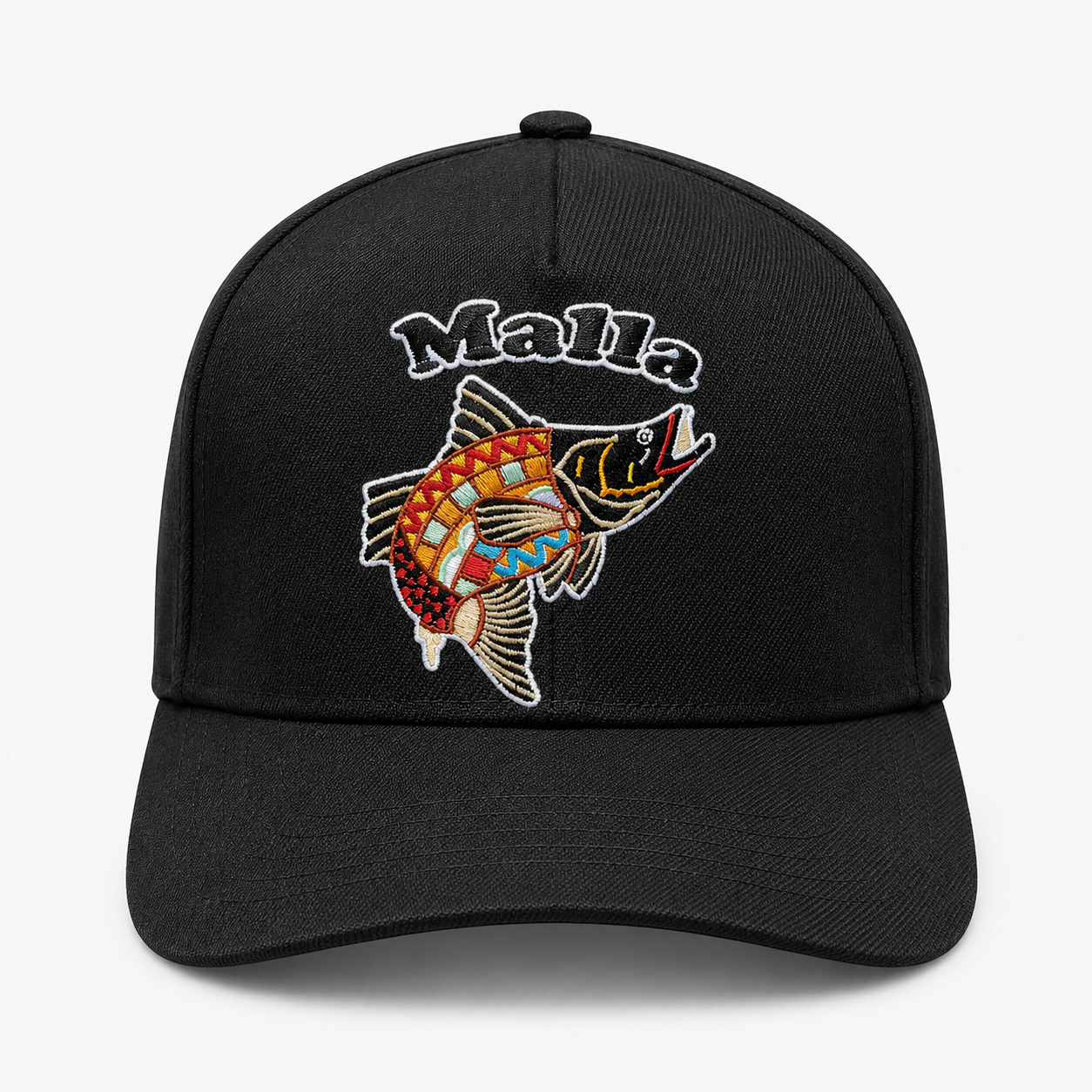 Barramundi Black – Limited Edition Indigenous Embroidered Snapback Cap