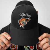 Barramundi Black – Limited Edition Indigenous Embroidered Snapback Cap