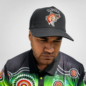 Barramundi Black – Limited Edition Indigenous Embroidered Snapback Cap