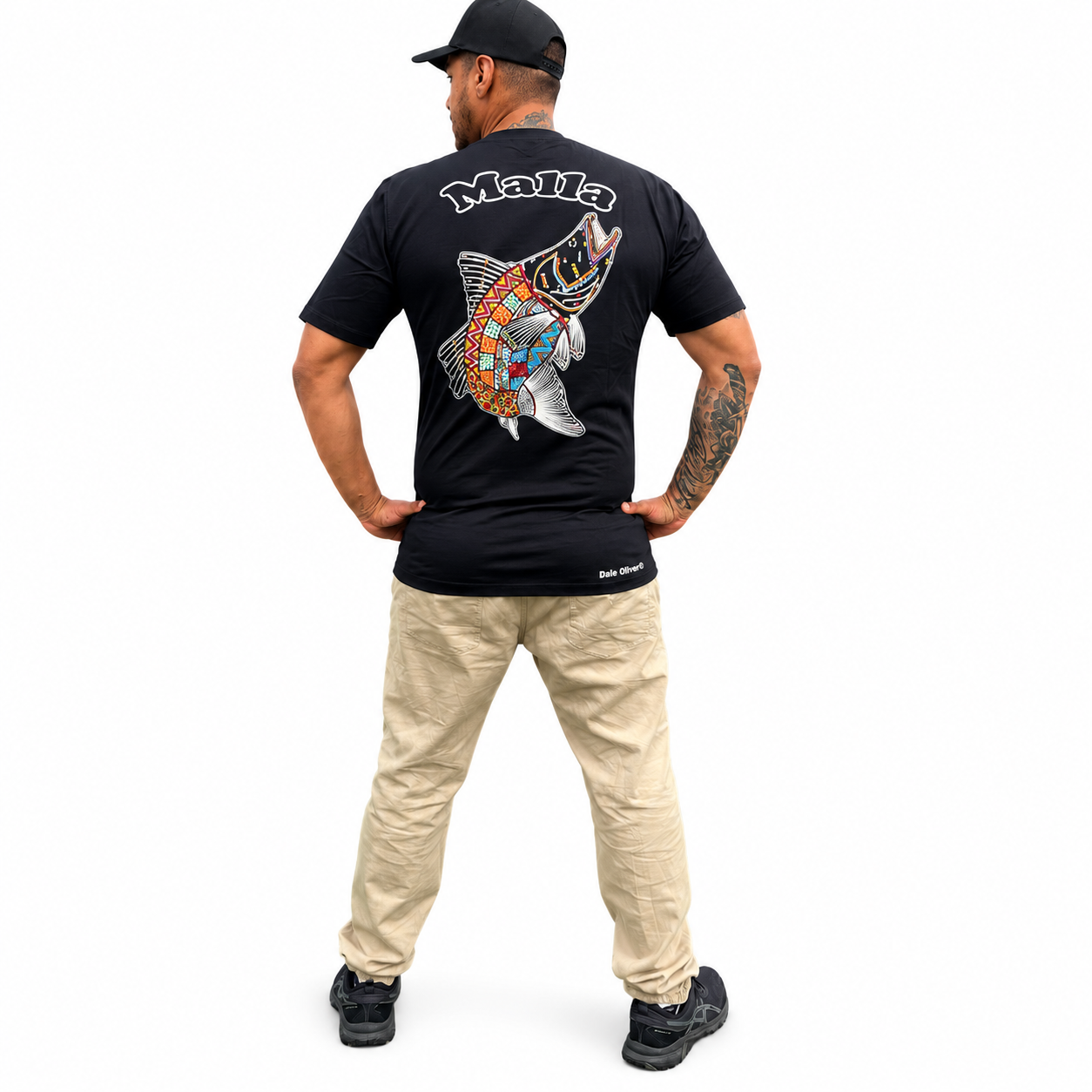 Barramundi Black Barra – Limited Edition Indigenous Longline T-Shirt