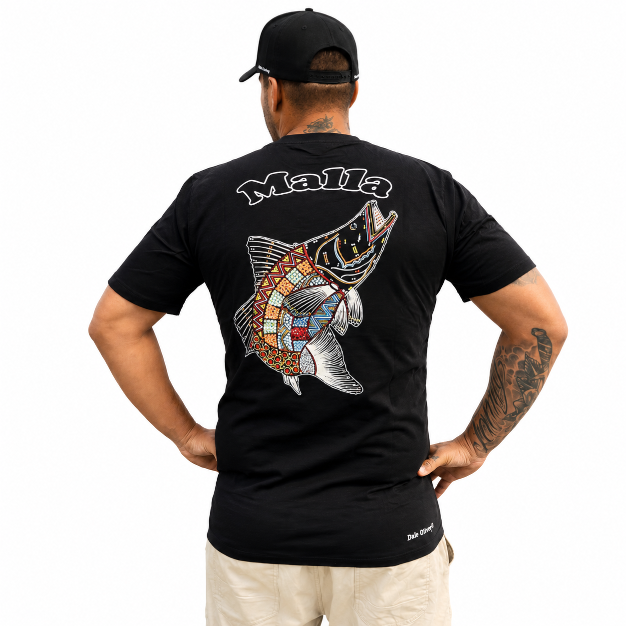 Barramundi Black Barra – Limited Edition Indigenous Longline T-Shirt