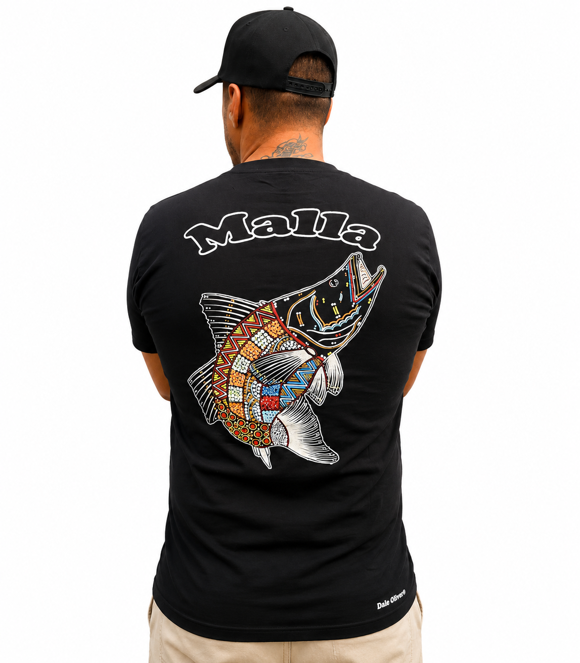 Barramundi Black Barra – Limited Edition Indigenous Longline T-Shirt