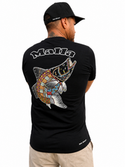 Barramundi Black Barra – Limited Edition Indigenous Longline T-Shirt