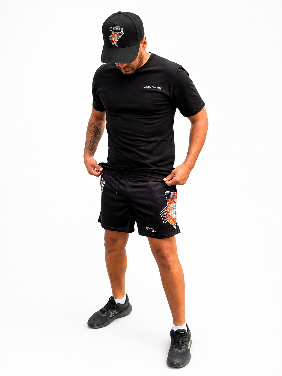 Barramundi Black Canvas – Limited Edition Indigenous Longline T-Shirt