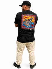 Barramundi Black Canvas – Limited Edition Indigenous Longline T-Shirt