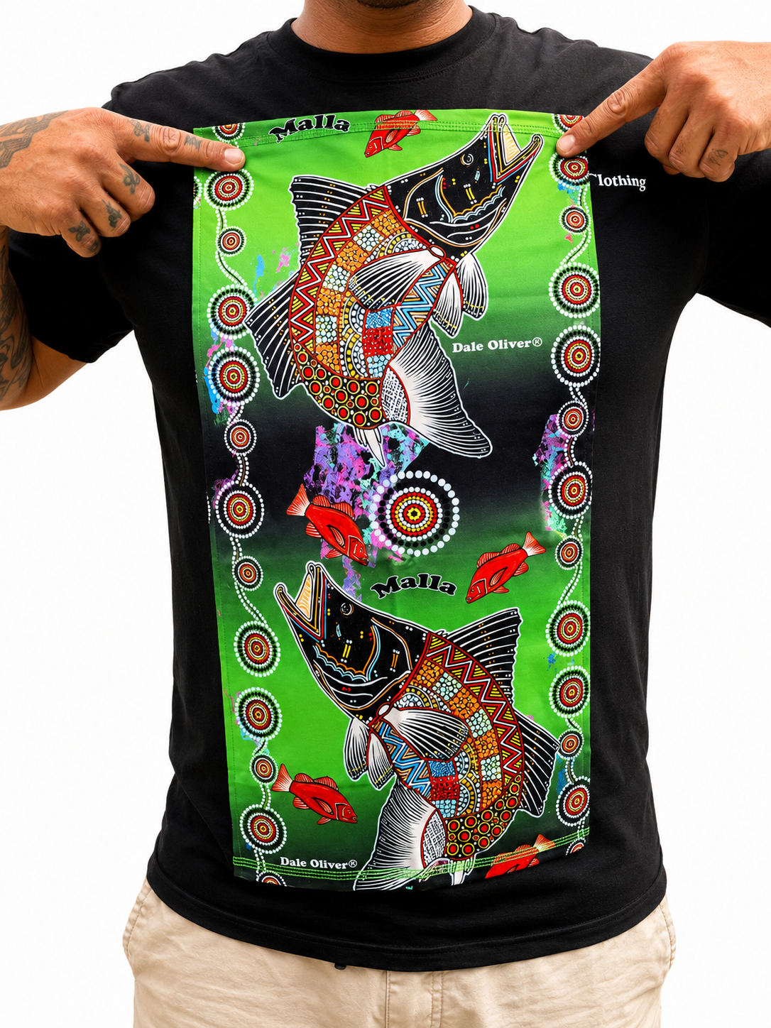 Barramundi Green – Limited Edition Indigenous Neck Gaiter | UPF 30+