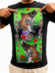 Barramundi Green – Limited Edition Indigenous Neck Gaiter | UPF 30+