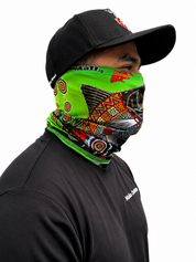 Barramundi Green – Limited Edition Indigenous Neck Gaiter | UPF 30+