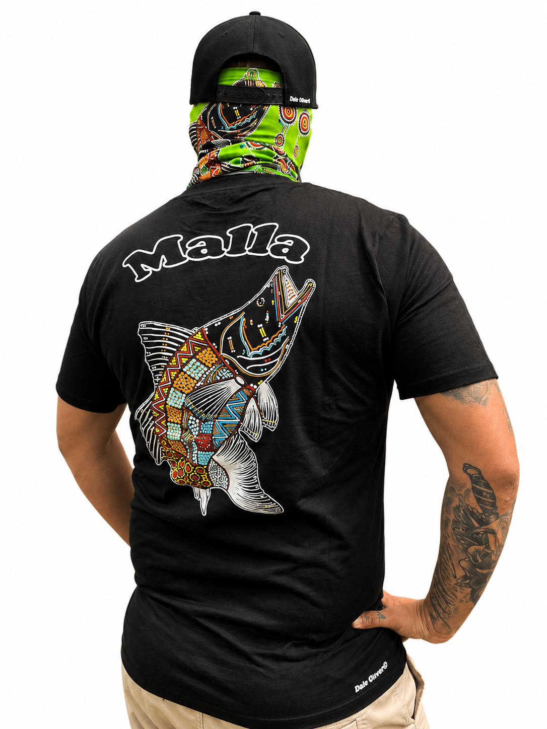 Barramundi Green – Limited Edition Indigenous Neck Gaiter | UPF 30+