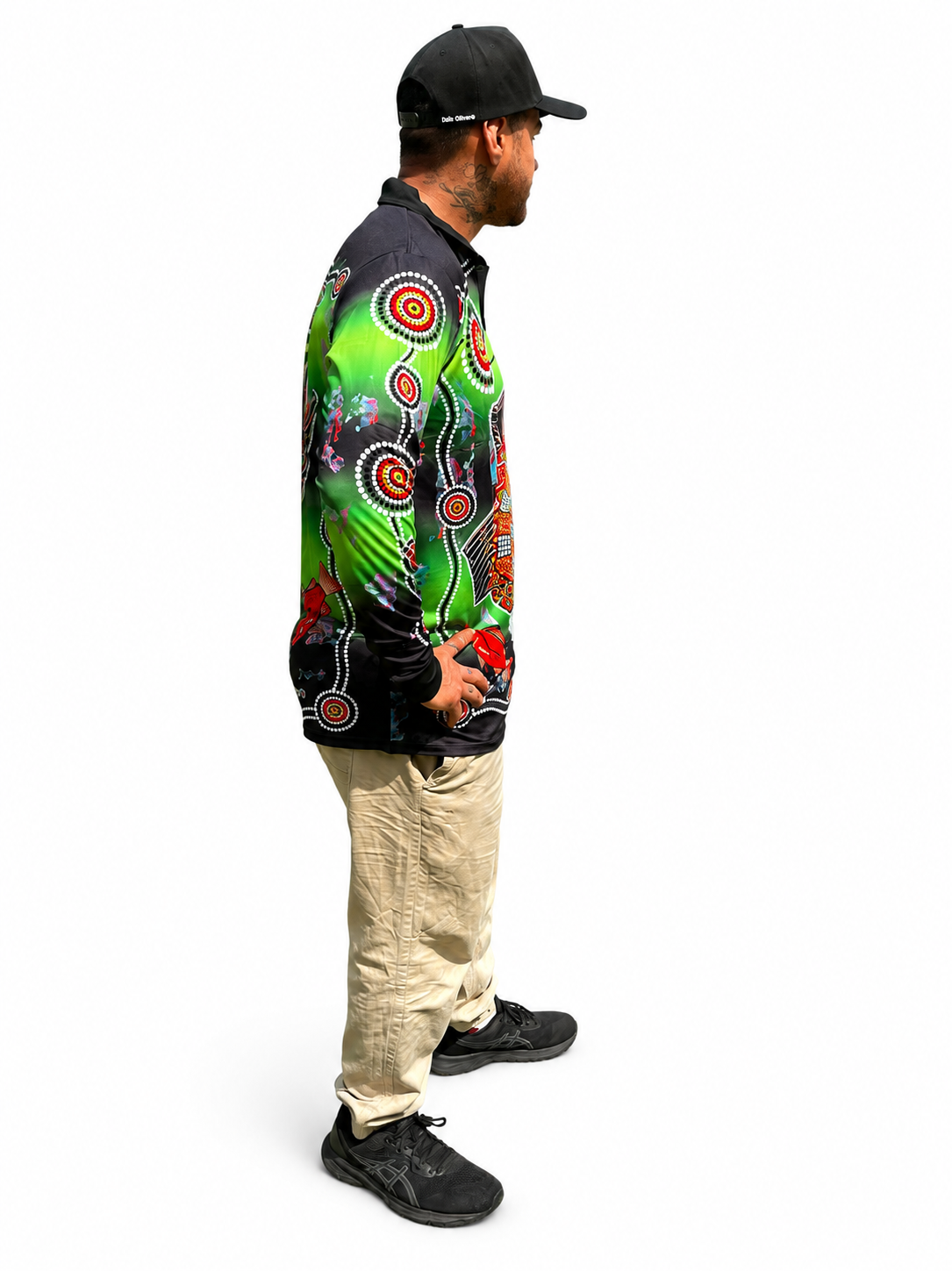 Barramundi Green – Limited Edition Indigenous Fishing Shirt | UPF 50+