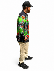 Barramundi Green – Limited Edition Indigenous Fishing Shirt | UPF 50+