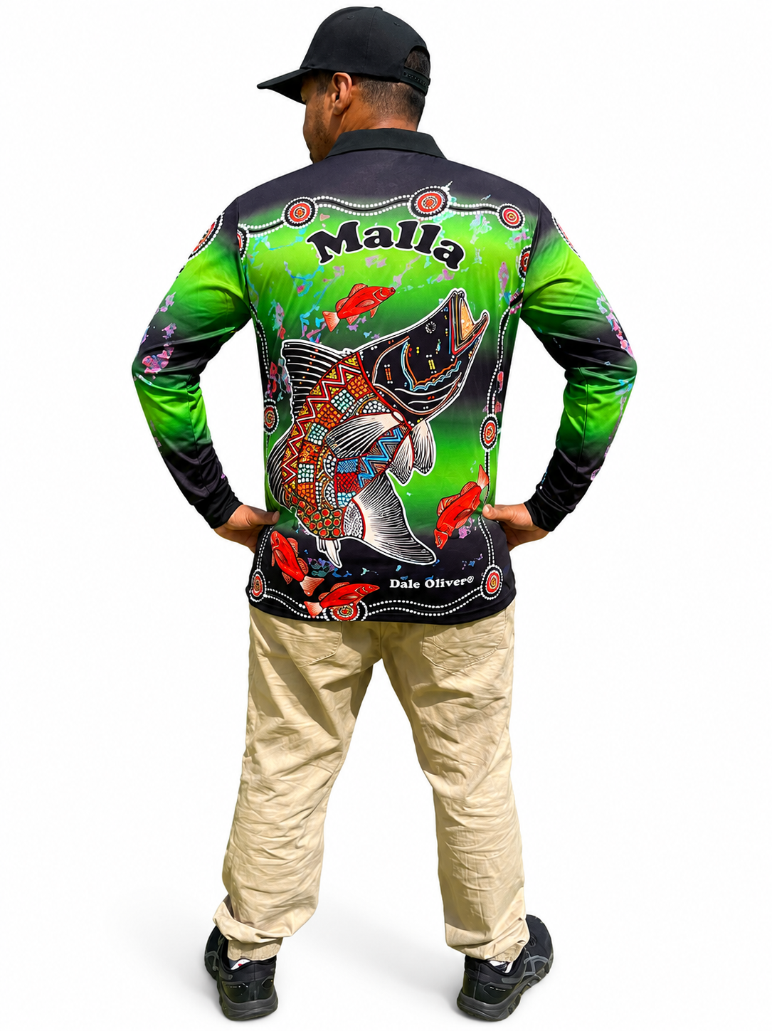 Barramundi Green – Limited Edition Indigenous Fishing Shirt | UPF 50+