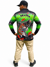 Barramundi Green – Limited Edition Indigenous Fishing Shirt | UPF 50+