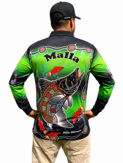 Barramundi Green – Limited Edition Indigenous Fishing Shirt | UPF 50+