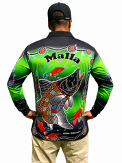 Barramundi Green – Limited Edition Indigenous Fishing Shirt | UPF 50+