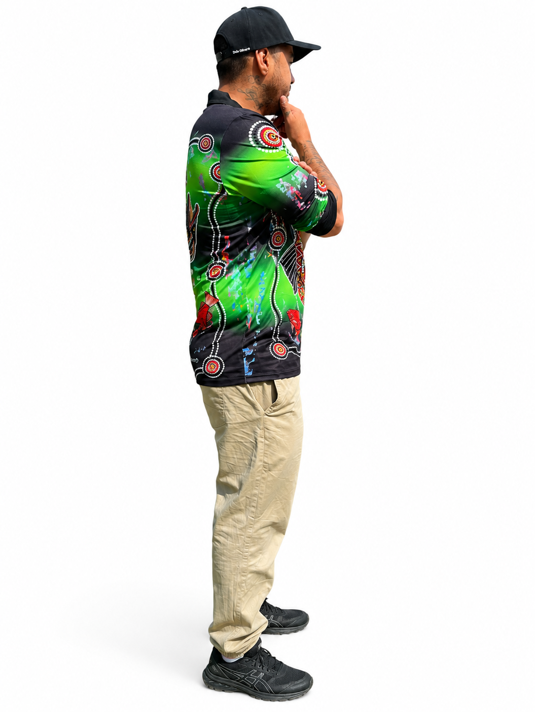 Barramundi Green – Limited Edition Indigenous Fishing Shirt | UPF 50+