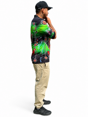 Barramundi Green – Limited Edition Indigenous Fishing Shirt | UPF 50+