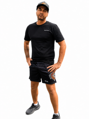 Barramundi Black – Limited Edition Indigenous Footy Shorts with Pockets