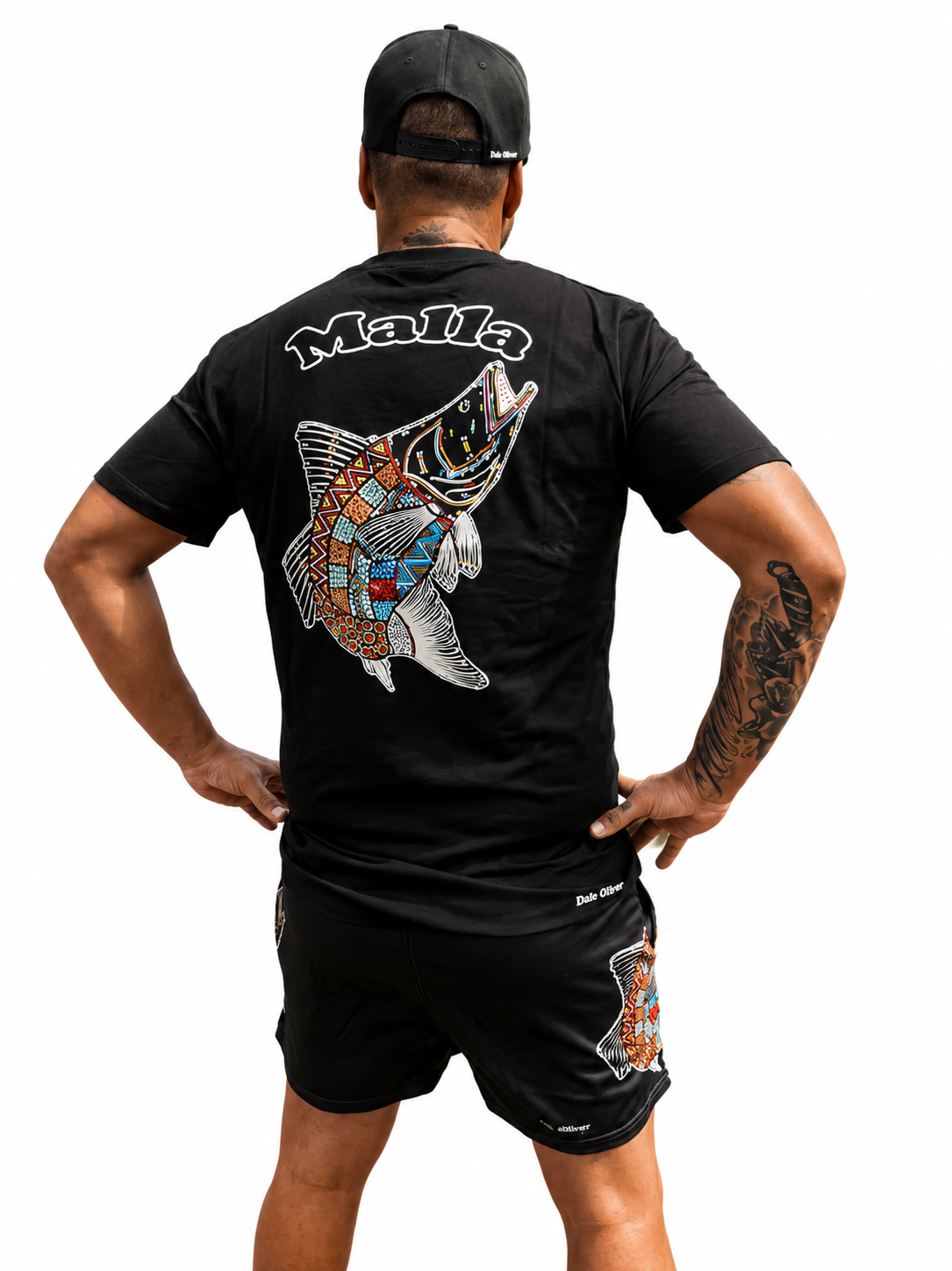 Barramundi Black – Limited Edition Indigenous Footy Shorts with Pockets