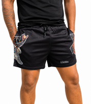 Barramundi Black – Limited Edition Indigenous Footy Shorts with Pockets
