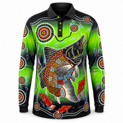 Barramundi Green – Limited Edition Indigenous Fishing Shirt | UPF 50+