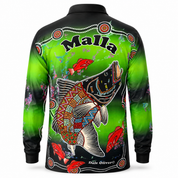 Barramundi Green – Limited Edition Indigenous Fishing Shirt | UPF 50+
