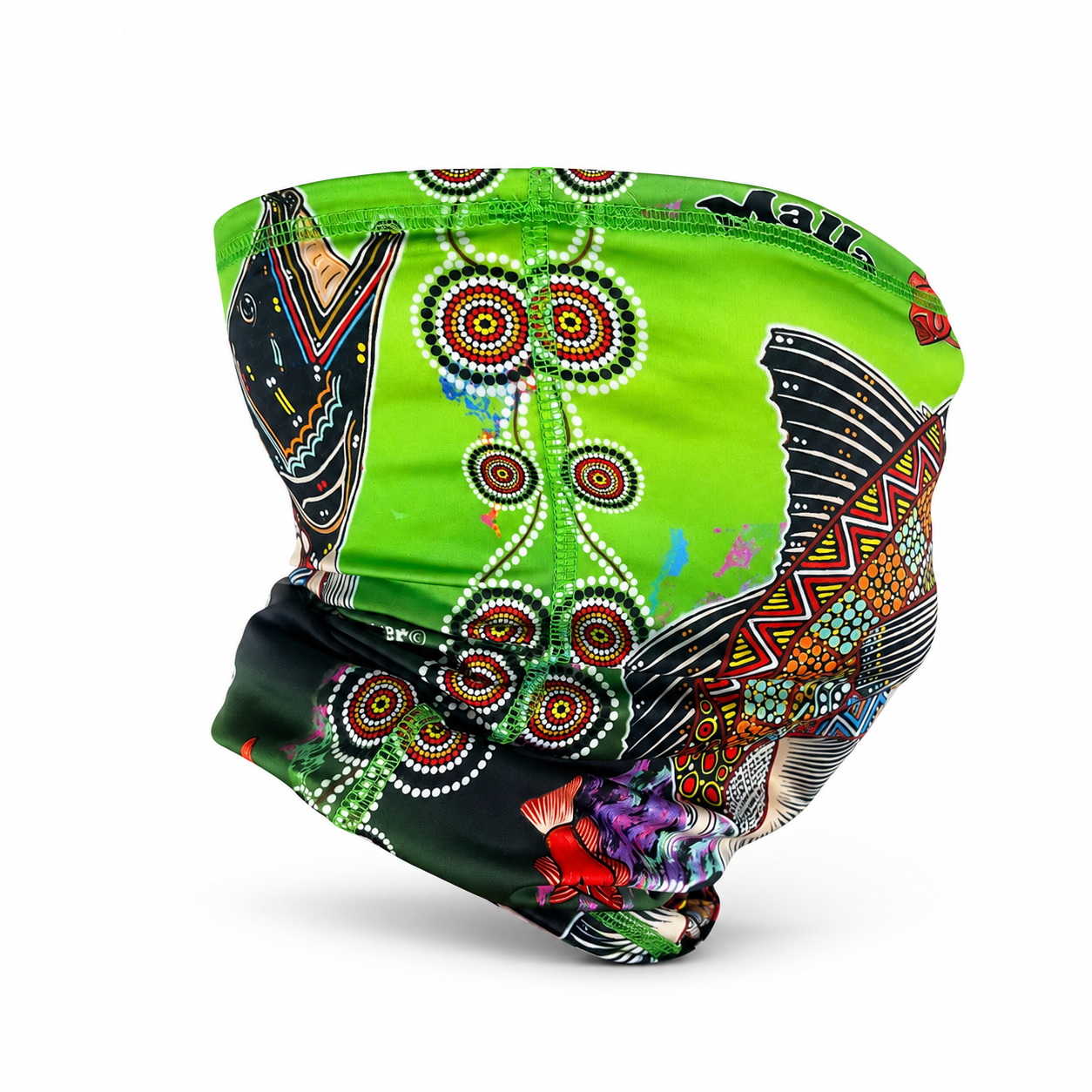Barramundi Green – Limited Edition Indigenous Neck Gaiter | UPF 30+