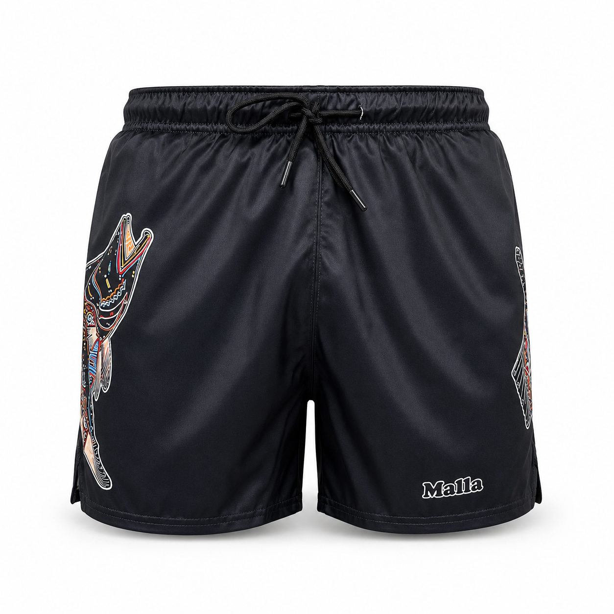 Barramundi Black – Limited Edition Indigenous Footy Shorts with Pockets