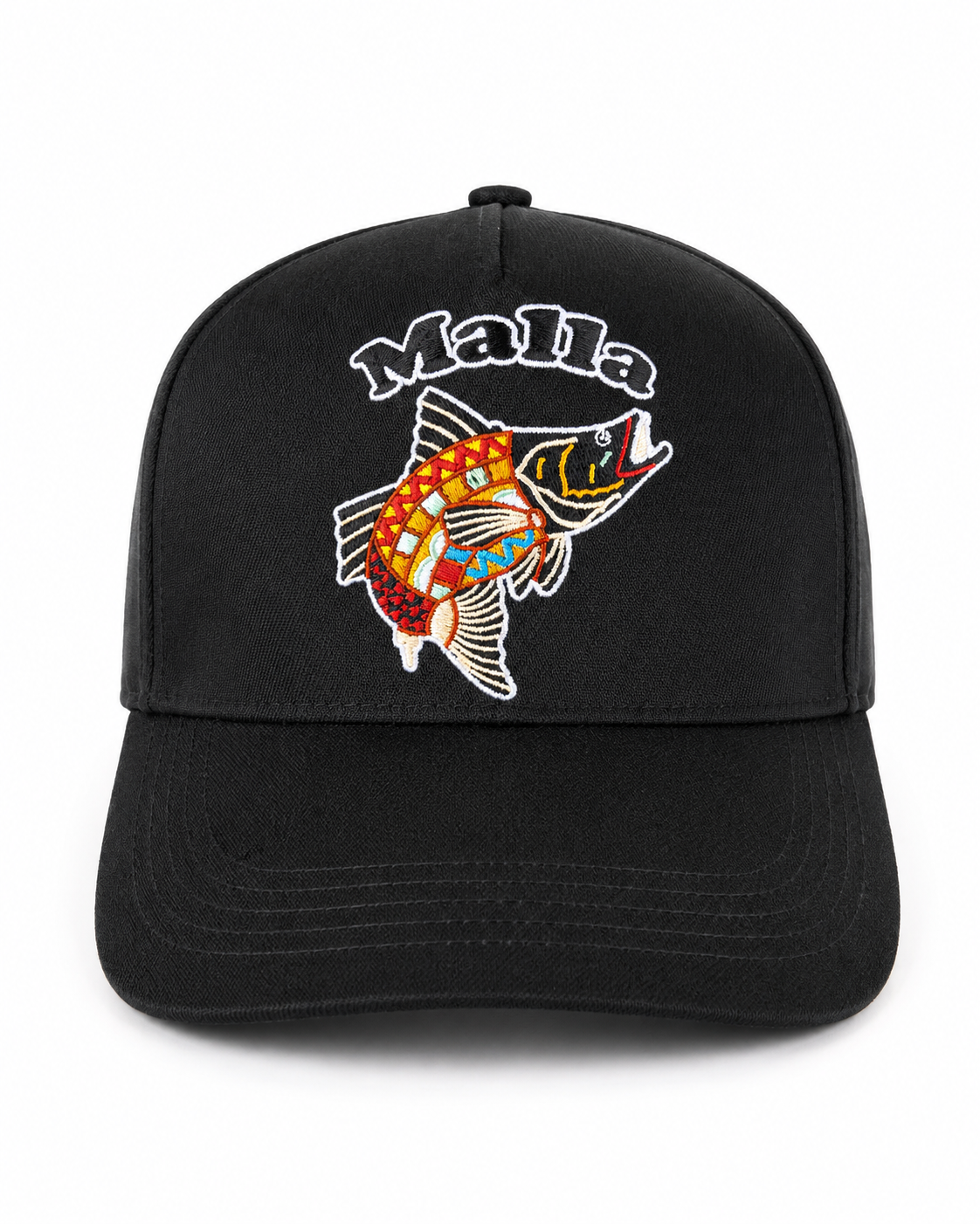 Barramundi Black – Limited Edition Indigenous Embroidered Snapback Cap