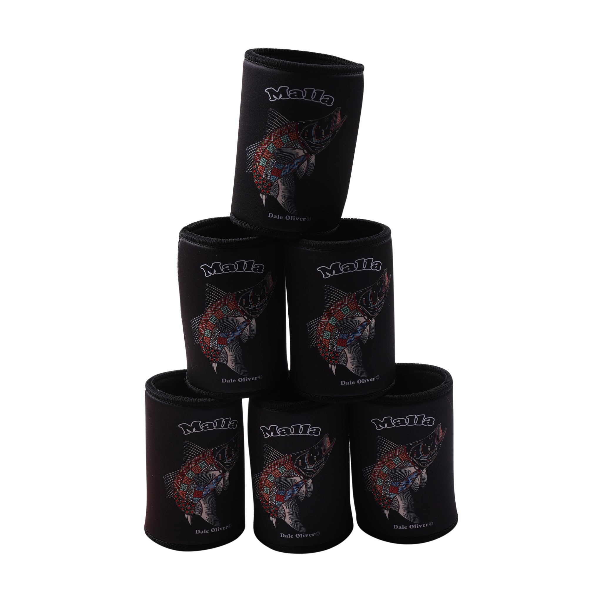 Barramundi Black – Aboriginal Indigenous Stubby Holder