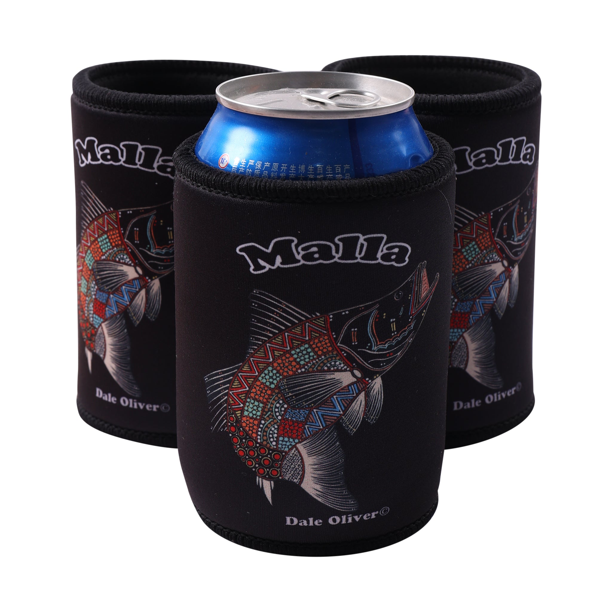Barramundi Black – Aboriginal Indigenous Stubby Holder